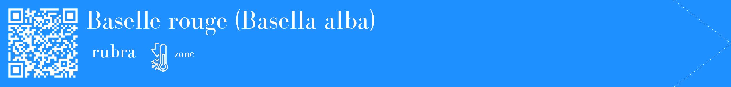 Étiquette de : Basella alba rubra - format c - style blanche3_simple_simplebod avec qrcode et comestibilité