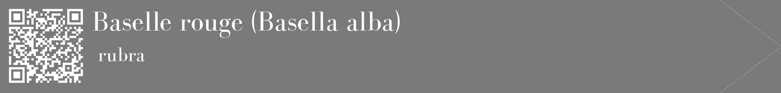 Étiquette de : Basella alba rubra - format c - style blanche3_simple_simplebod avec qrcode et comestibilité