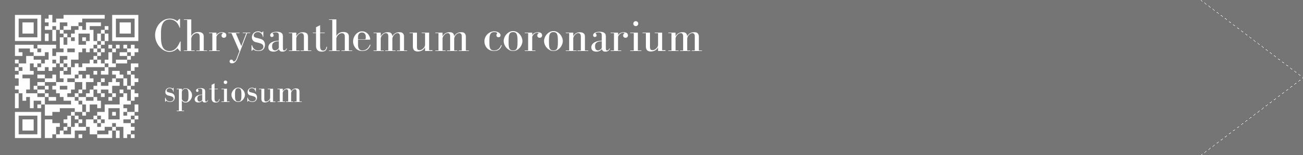 Étiquette de : Chrysanthemum coronarium spatiosum - format c - style blanche5_simple_simplebod avec qrcode et comestibilité