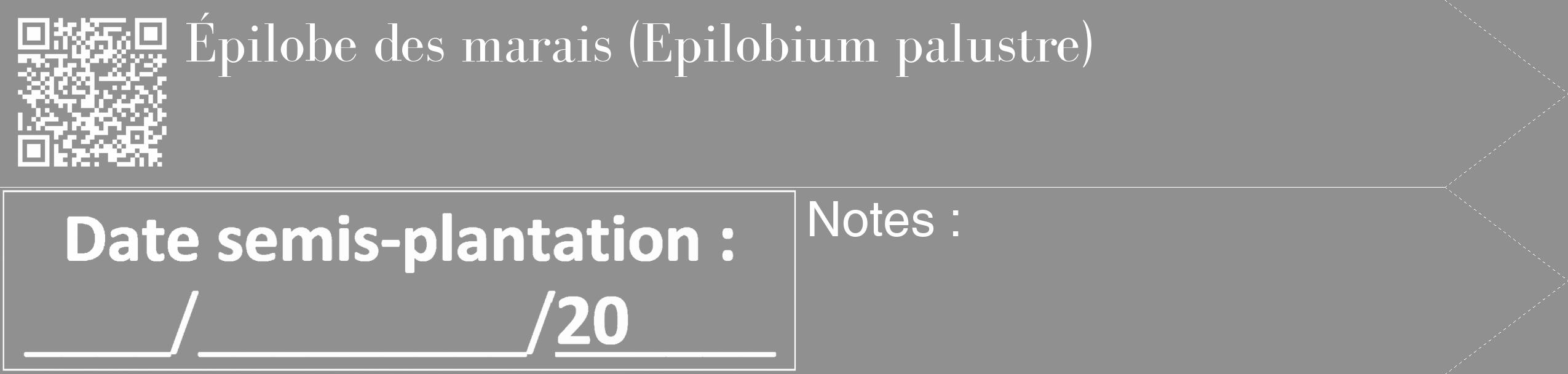 Étiquette de : Epilobium palustre - format c - style blanche4_simple_simplebod avec qrcode et comestibilité
