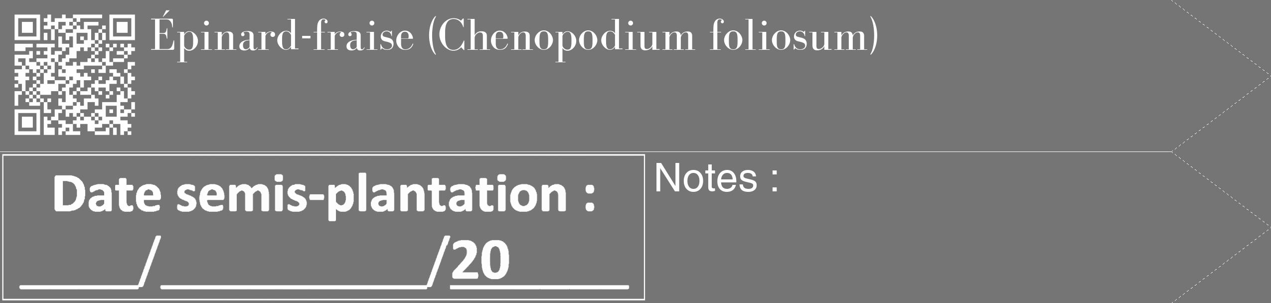 Étiquette de : Chenopodium foliosum - format c - style blanche5_simple_simplebod avec qrcode et comestibilité
