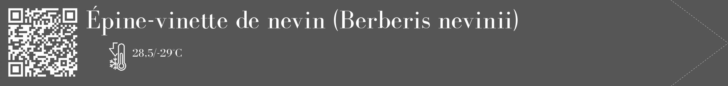 Étiquette de : Berberis nevinii - format c - style blanche45_simple_simplebod avec qrcode et comestibilité