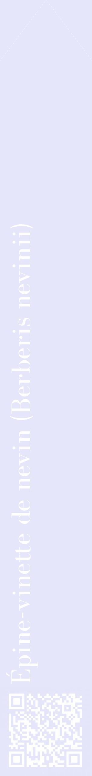 Étiquette de : Berberis nevinii - format c - style blanche55_simplebod avec qrcode et comestibilité