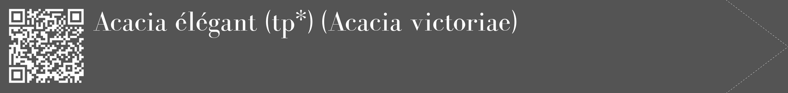 Étiquette de : Acacia victoriae - format c - style blanche36_simple_simplebod avec qrcode et comestibilité