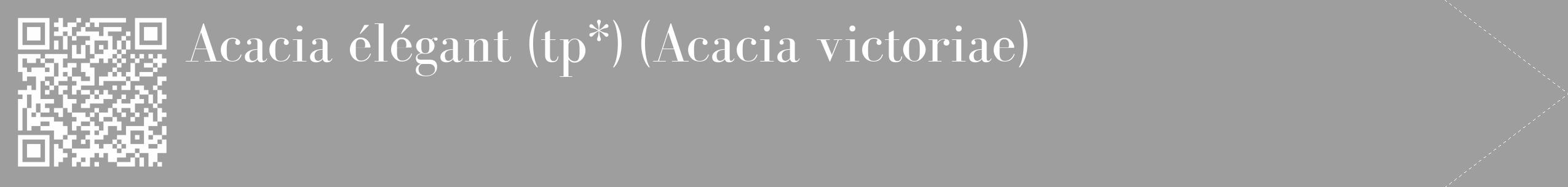 Étiquette de : Acacia victoriae - format c - style blanche42_simple_simplebod avec qrcode et comestibilité