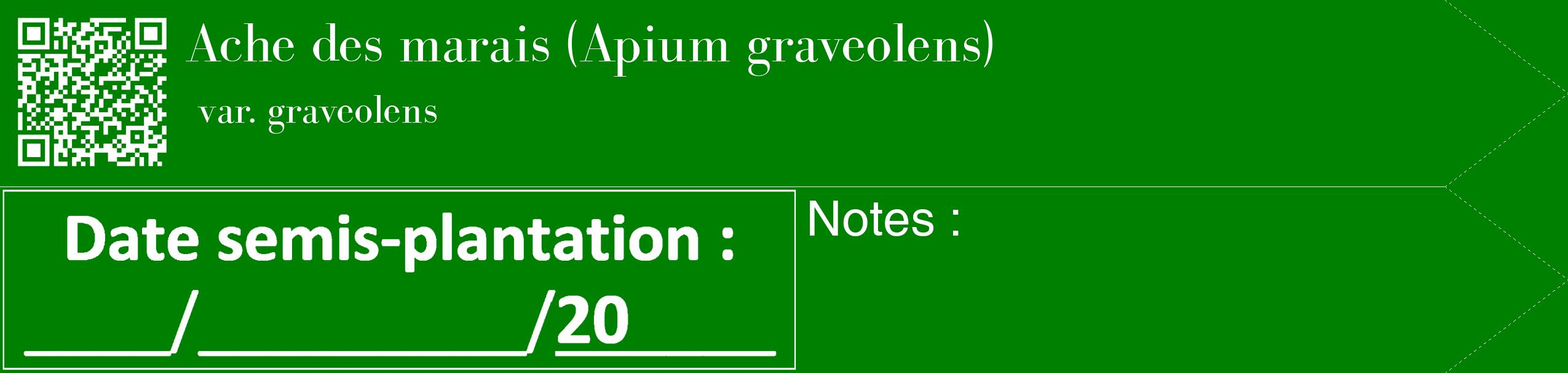 Étiquette de : Apium graveolens var. graveolens - format c - style blanche9_simple_simplebod avec qrcode et comestibilité