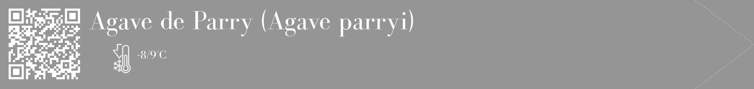 Étiquette de : Agave parryi - format c - style blanche16_simple_simplebod avec qrcode et comestibilité