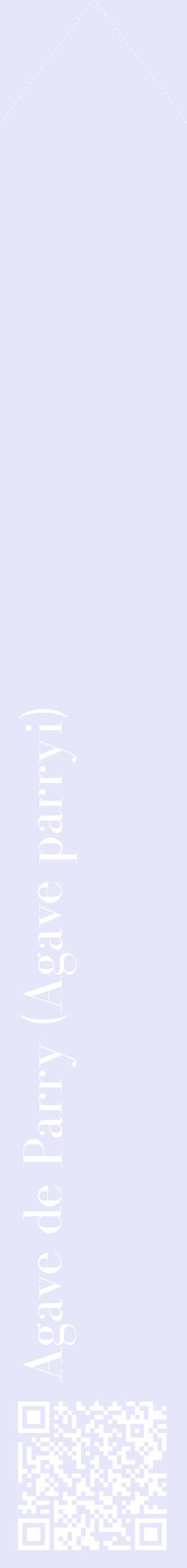 Étiquette de : Agave parryi - format c - style blanche55_simplebod avec qrcode et comestibilité