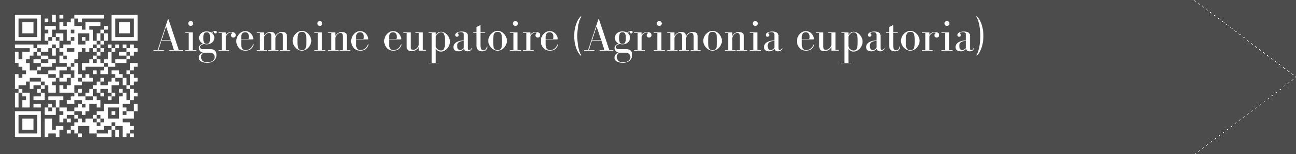 Étiquette de : Agrimonia eupatoria - format c - style blanche27_simple_simplebod avec qrcode et comestibilité