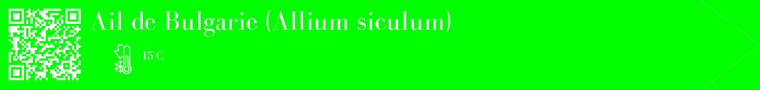 Étiquette de : Allium siculum - format c - style blanche16_simple_simplebod avec qrcode et comestibilité