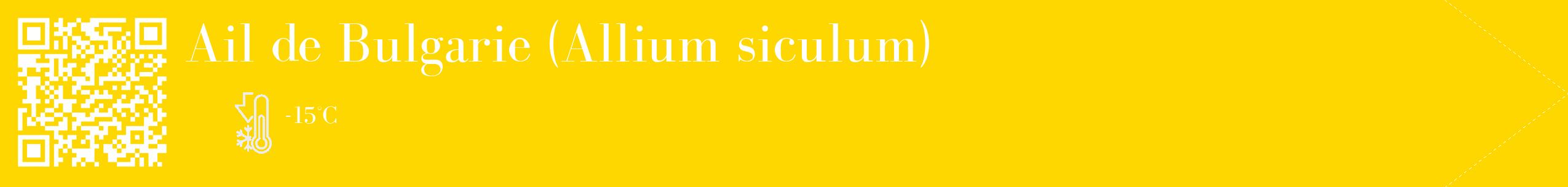 Étiquette de : Allium siculum - format c - style blanche21_simple_simplebod avec qrcode et comestibilité