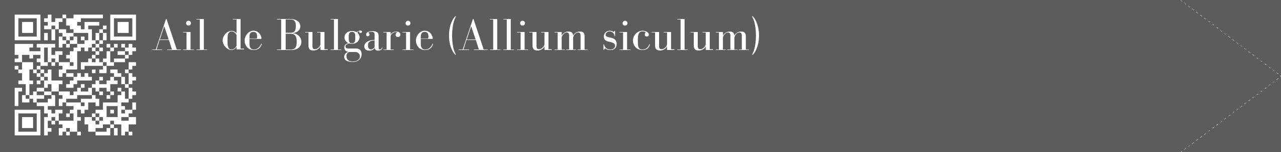 Étiquette de : Allium siculum - format c - style blanche49_simple_simplebod avec qrcode et comestibilité