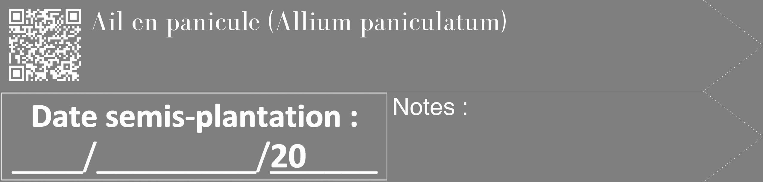 Étiquette de : Allium paniculatum - format c - style blanche31_simple_simplebod avec qrcode et comestibilité