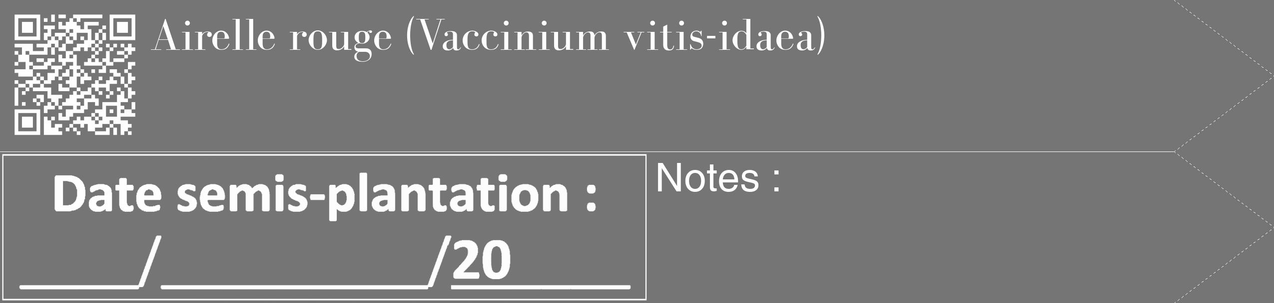 Étiquette de : Vaccinium vitis-idaea - format c - style blanche5_simple_simplebod avec qrcode et comestibilité