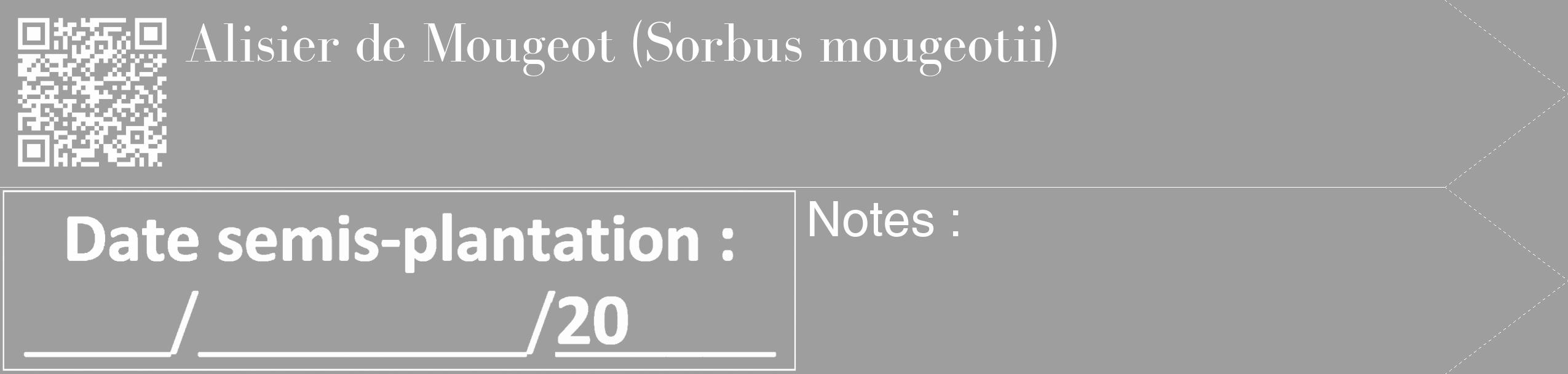 Étiquette de : Sorbus mougeotii - format c - style blanche23_simple_simplebod avec qrcode et comestibilité