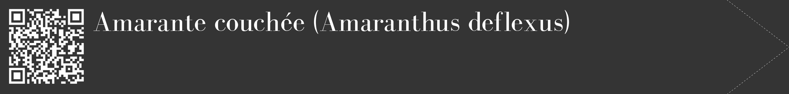 Étiquette de : Amaranthus deflexus - format c - style blanche46_simple_simplebod avec qrcode et comestibilité