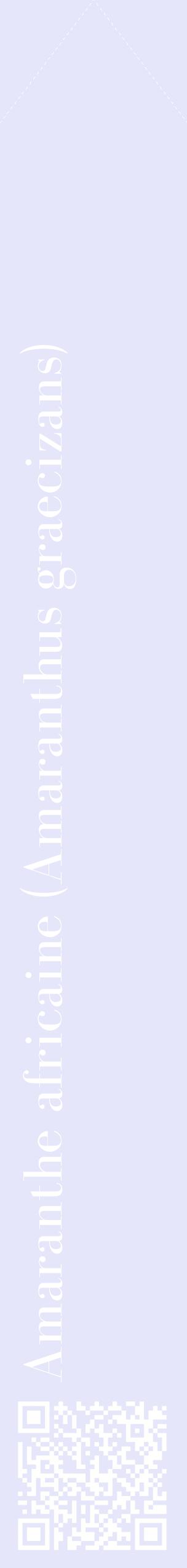 Étiquette de : Amaranthus graecizans - format c - style blanche55_simplebod avec qrcode et comestibilité