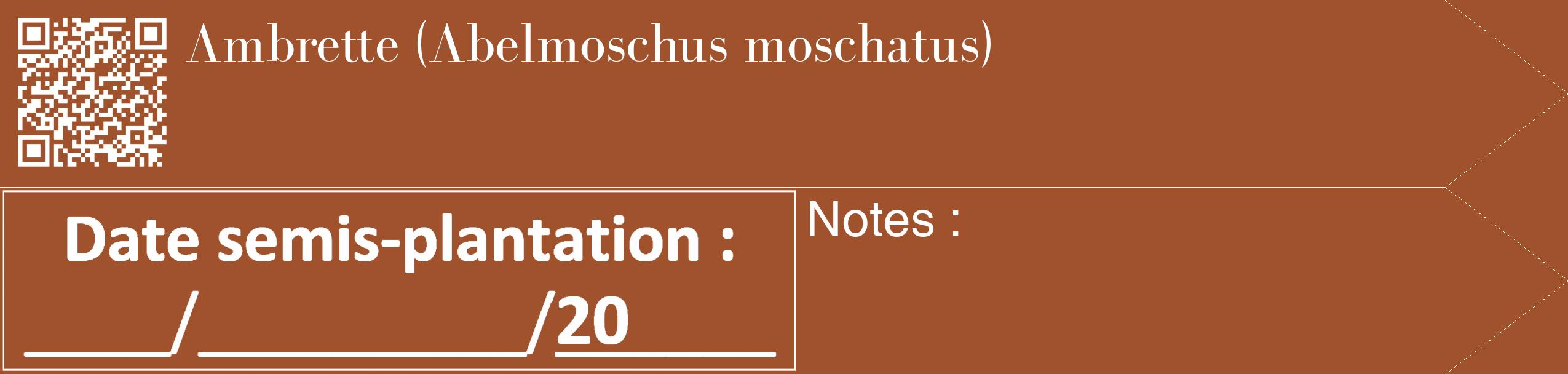 Étiquette de : Abelmoschus moschatus - format c - style blanche32_simple_simplebod avec qrcode et comestibilité