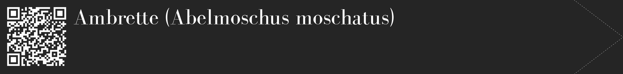 Étiquette de : Abelmoschus moschatus - format c - style blanche47_simple_simplebod avec qrcode et comestibilité