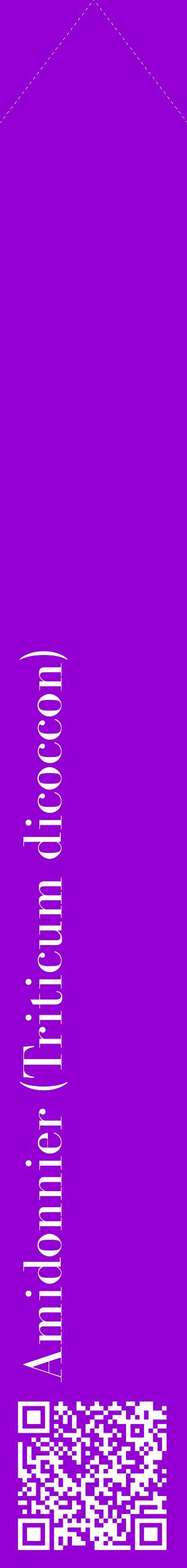 Étiquette de : Triticum dicoccon - format c - style blanche48_simplebod avec qrcode et comestibilité