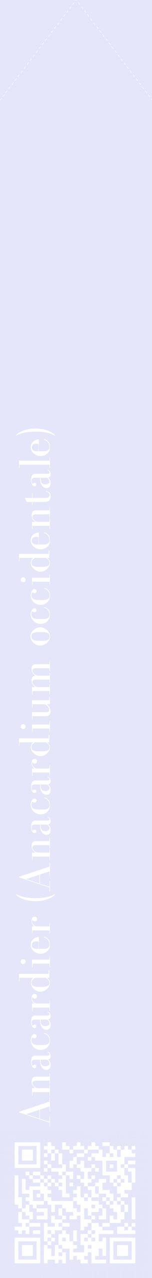 Étiquette de : Anacardium occidentale - format c - style blanche55_simplebod avec qrcode et comestibilité