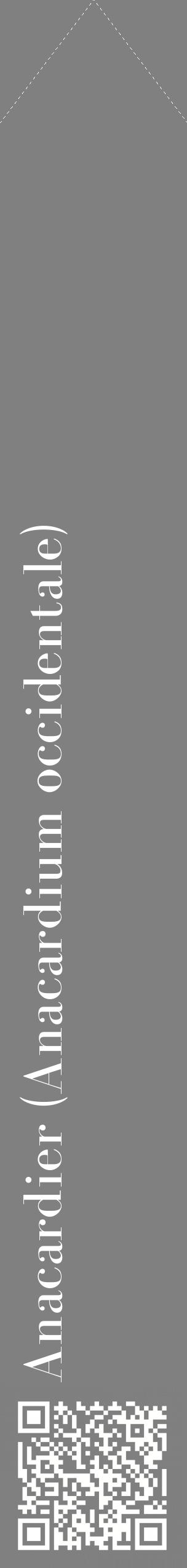 Étiquette de : Anacardium occidentale - format c - style blanche57_simplebod avec qrcode et comestibilité