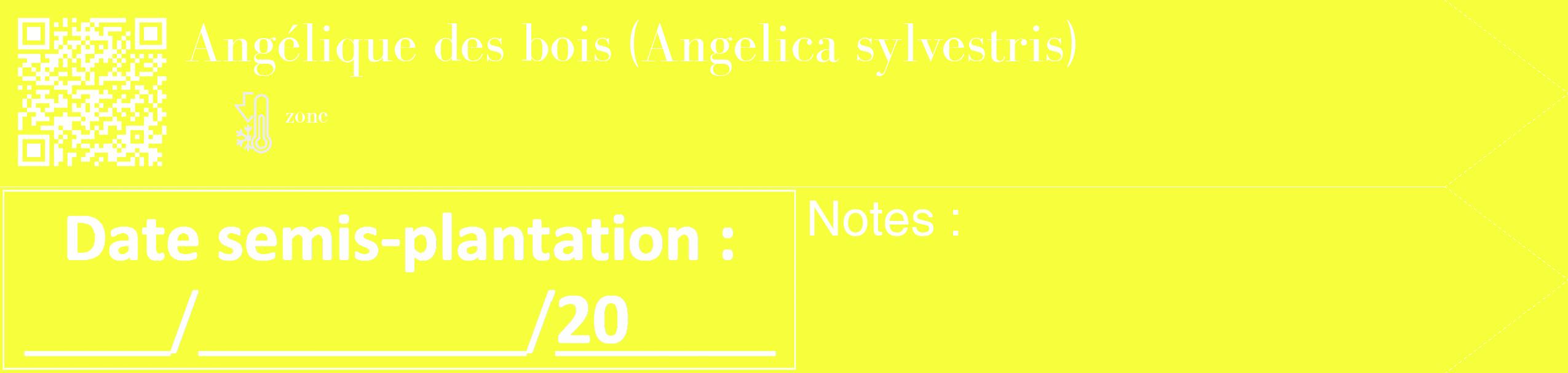 Étiquette de : Angelica sylvestris - format c - style blanche18_simple_simplebod avec qrcode et comestibilité