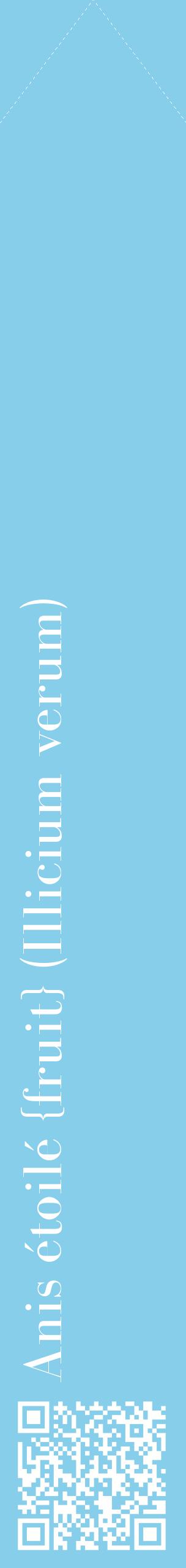 Étiquette de : Illicium verum - format c - style blanche1_simplebod avec qrcode et comestibilité