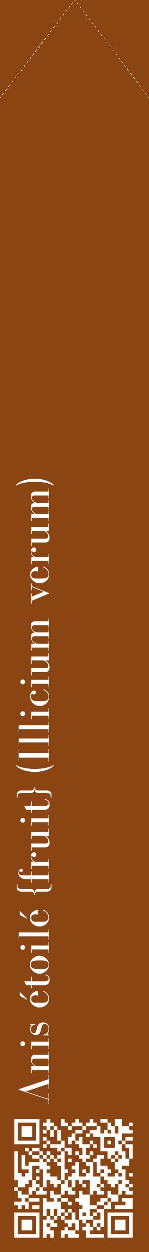 Étiquette de : Illicium verum - format c - style blanche30_simplebod avec qrcode et comestibilité