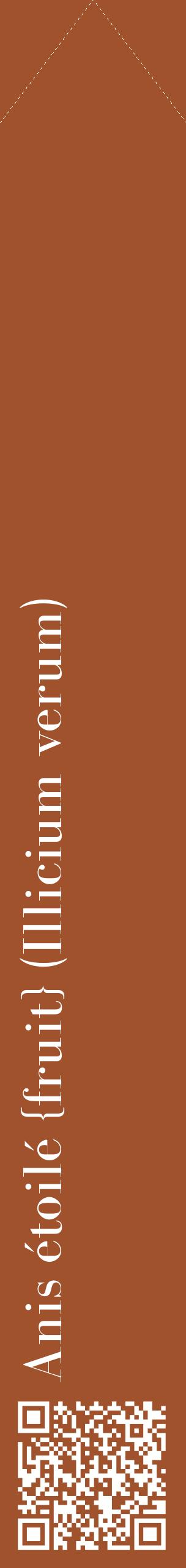 Étiquette de : Illicium verum - format c - style blanche32_simplebod avec qrcode et comestibilité