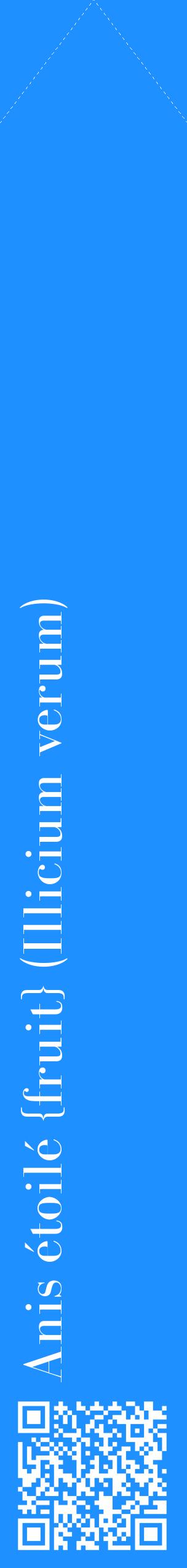Étiquette de : Illicium verum - format c - style blanche3_simplebod avec qrcode et comestibilité