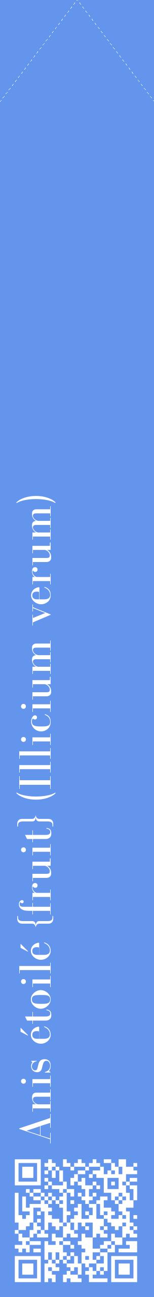 Étiquette de : Illicium verum - format c - style blanche4_simplebod avec qrcode et comestibilité