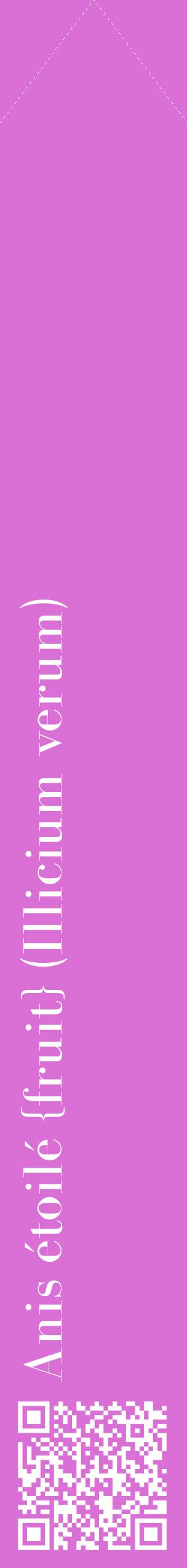 Étiquette de : Illicium verum - format c - style blanche52_simplebod avec qrcode et comestibilité