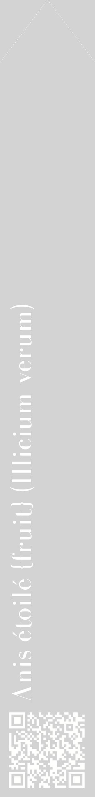 Étiquette de : Illicium verum - format c - style blanche56_simplebod avec qrcode et comestibilité