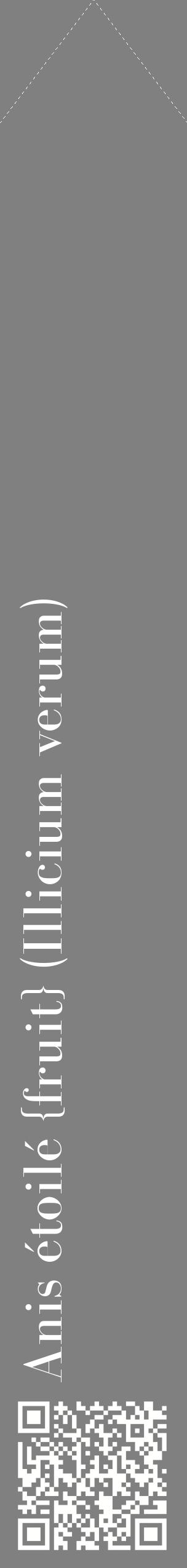 Étiquette de : Illicium verum - format c - style blanche57_simplebod avec qrcode et comestibilité