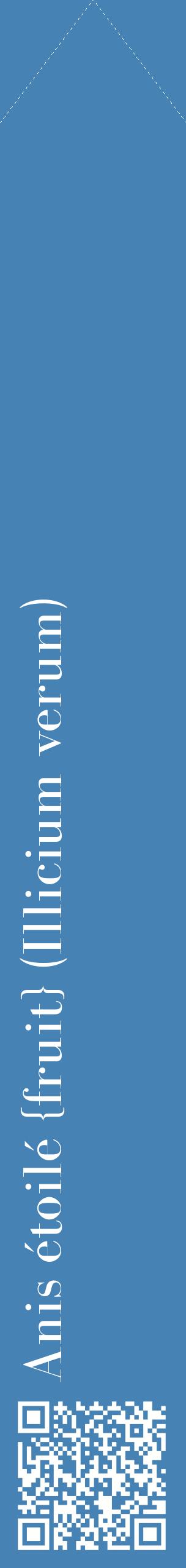 Étiquette de : Illicium verum - format c - style blanche5_simplebod avec qrcode et comestibilité