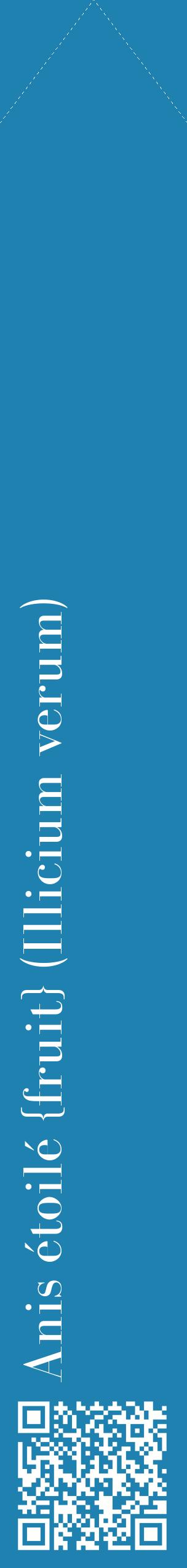 Étiquette de : Illicium verum - format c - style blanche6_simplebod avec qrcode et comestibilité