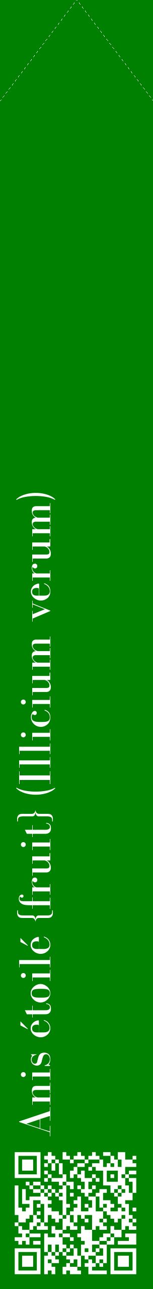Étiquette de : Illicium verum - format c - style blanche9_simplebod avec qrcode et comestibilité