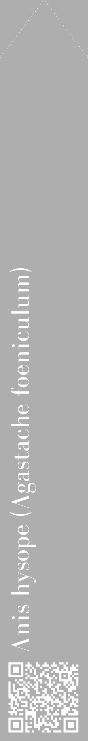 Étiquette de : Agastache foeniculum - format c - style blanche53_simple_simplebod avec qrcode et comestibilité - position verticale