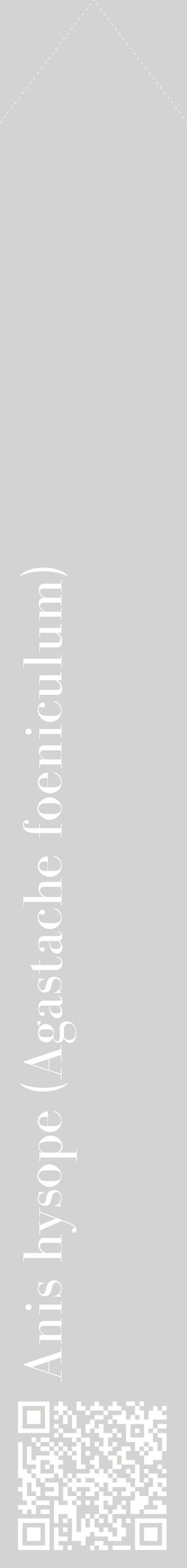 Étiquette de : Agastache foeniculum - format c - style blanche56_simplebod avec qrcode et comestibilité