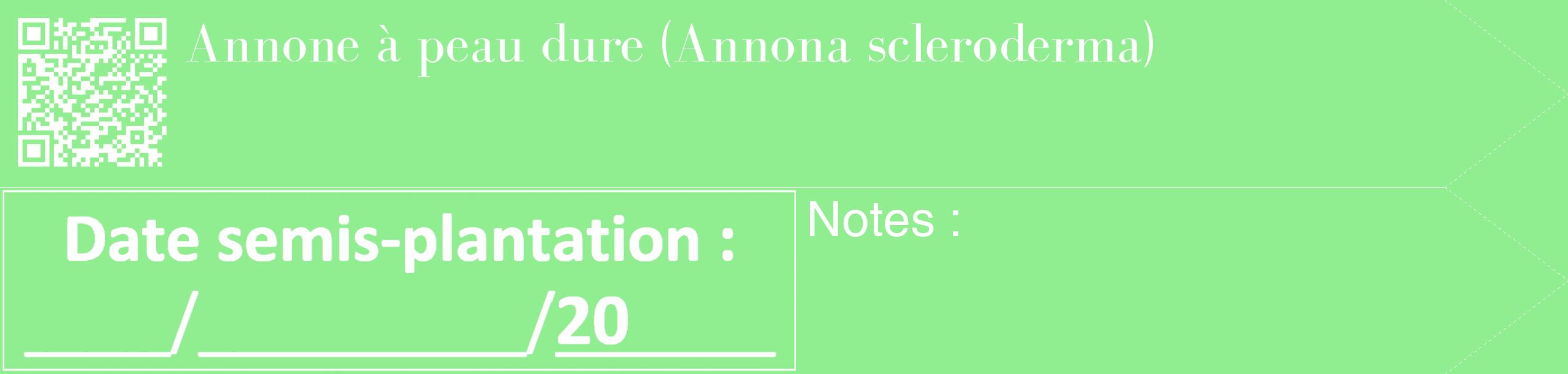 Étiquette de : Annona scleroderma - format c - style blanche15_simple_simplebod avec qrcode et comestibilité