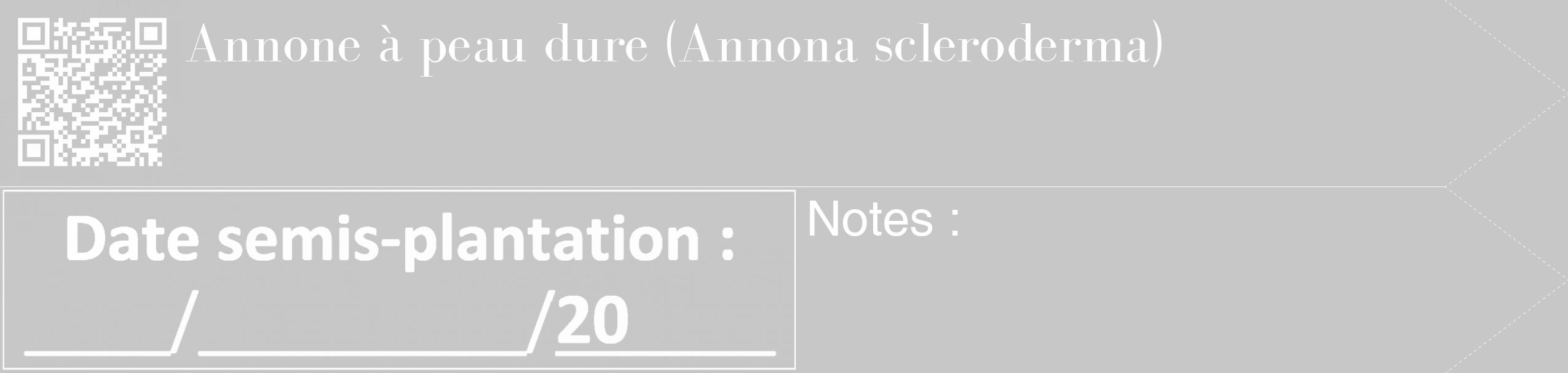 Étiquette de : Annona scleroderma - format c - style blanche15_simple_simplebod avec qrcode et comestibilité