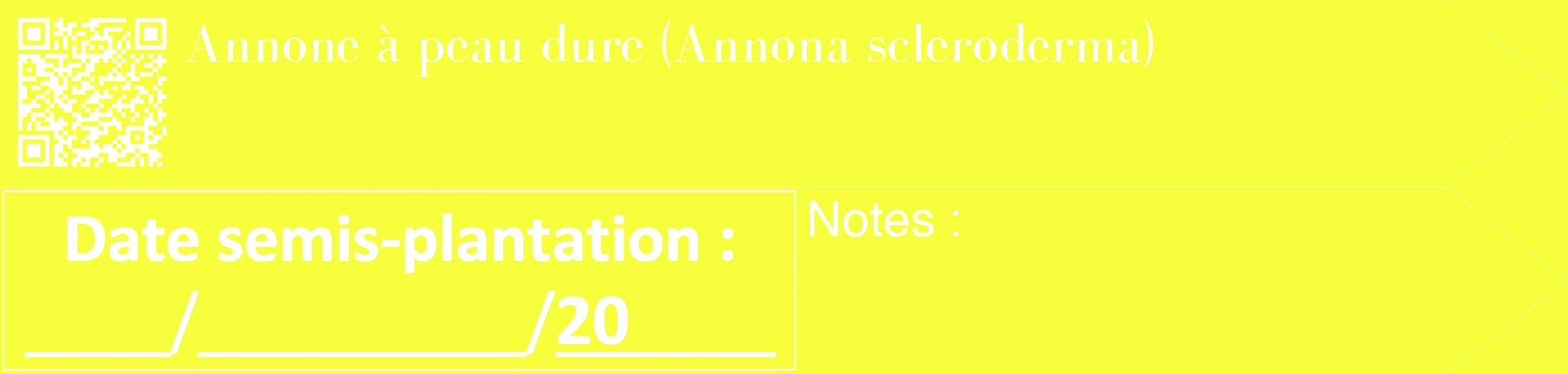 Étiquette de : Annona scleroderma - format c - style blanche18_simple_simplebod avec qrcode et comestibilité