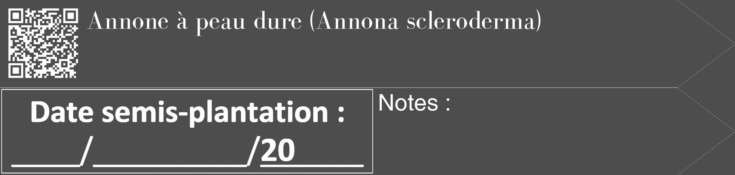 Étiquette de : Annona scleroderma - format c - style blanche28_simple_simplebod avec qrcode et comestibilité