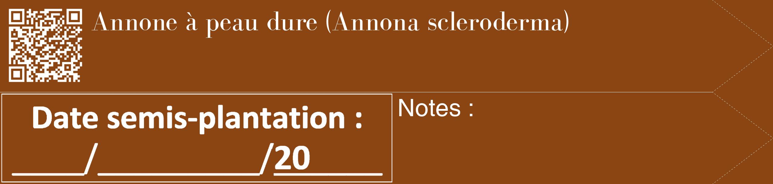 Étiquette de : Annona scleroderma - format c - style blanche30_simple_simplebod avec qrcode et comestibilité