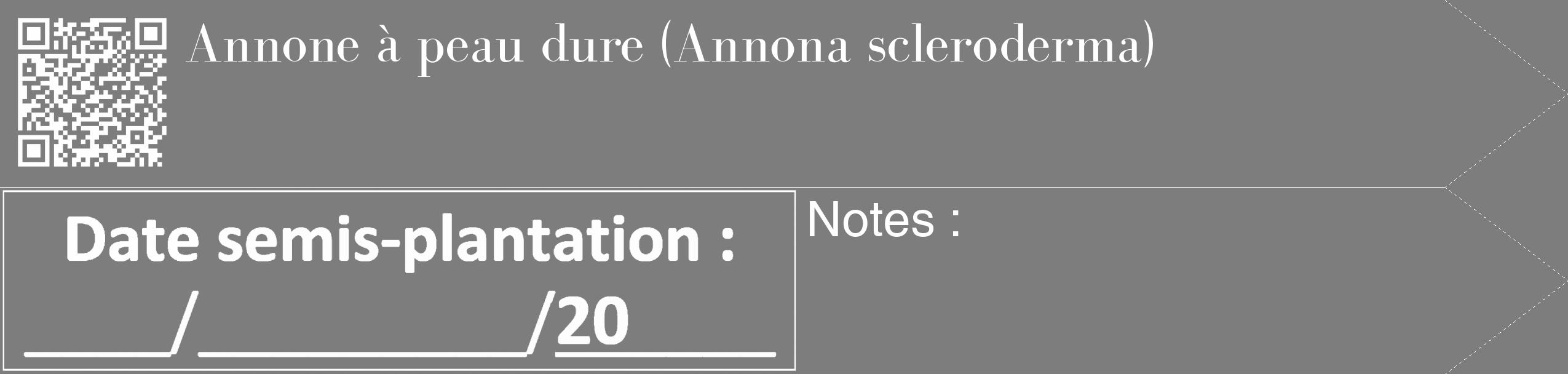 Étiquette de : Annona scleroderma - format c - style blanche35_simple_simplebod avec qrcode et comestibilité