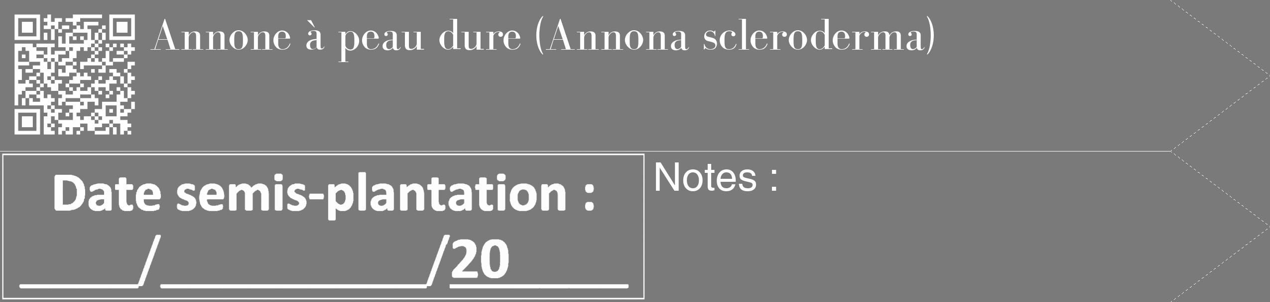 Étiquette de : Annona scleroderma - format c - style blanche3_simple_simplebod avec qrcode et comestibilité