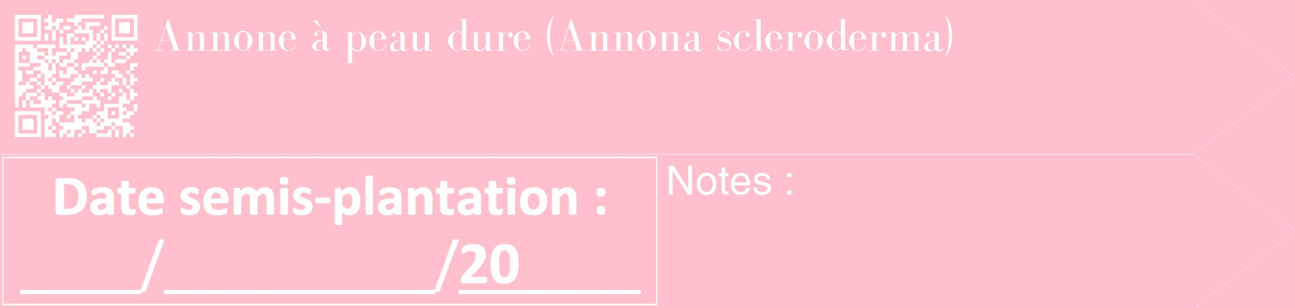Étiquette de : Annona scleroderma - format c - style blanche40_simple_simplebod avec qrcode et comestibilité