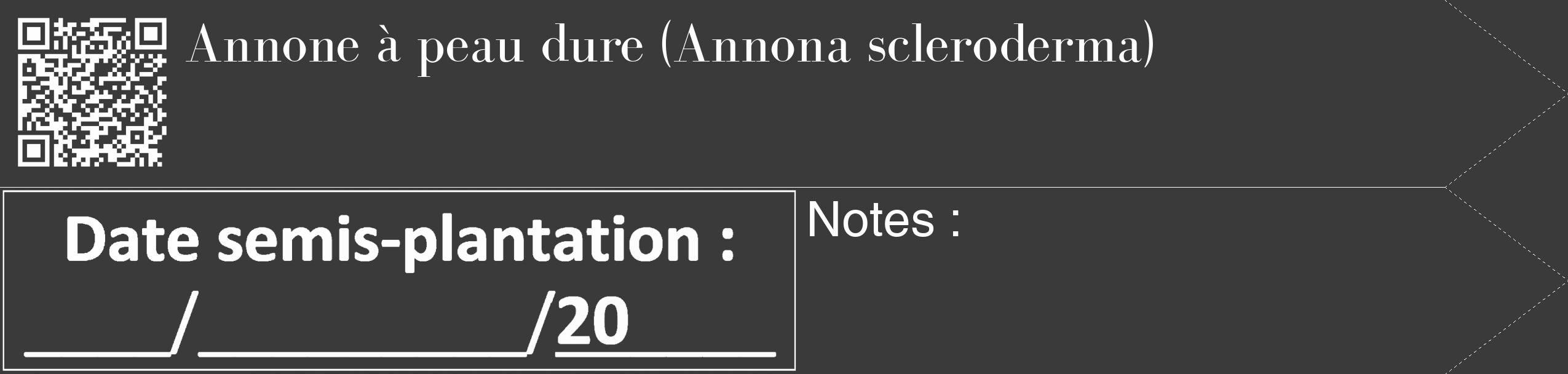 Étiquette de : Annona scleroderma - format c - style blanche8_simple_simplebod avec qrcode et comestibilité