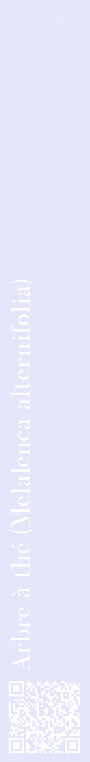 Étiquette de : Melaleuca alternifolia - format c - style blanche55_simplebod avec qrcode et comestibilité